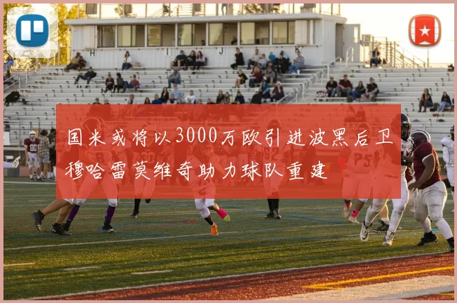 国米或将以3000万欧引进波黑后卫穆哈雷莫维奇助力球队重建